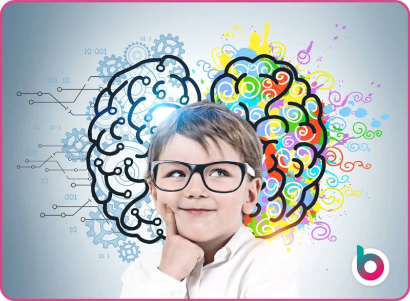 Self-regulation-science-image-child-in-front-of-a-brain-graphic